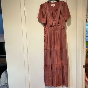 Anthropologie Mauve Maxi Dress